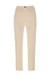 Elisabetta Franchi High-waist Tailored Trousers With Subtle Detailing In Neutral