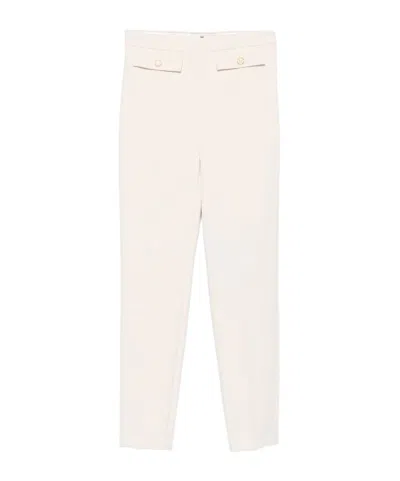 Elisabetta Franchi High-waist Trousers In White