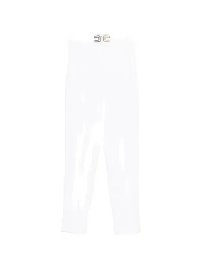 Elisabetta Franchi High-waist Trousers In White