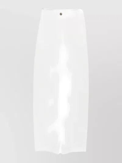 Elisabetta Franchi High Waist Wide Leg Tailored Trousers In White