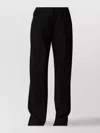 Elisabetta Franchi High Waist Wide Leg Trousers With Pockets In Black