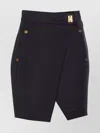 Elisabetta Franchi High Waist Wrap Mini Skirt Wallet In Black