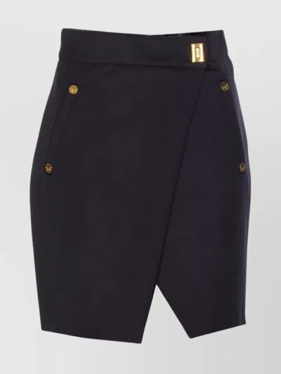 Elisabetta Franchi High Waist Wrap Mini Skirt Wallet In Black