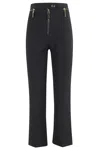 Elisabetta Franchi High-waisted Black Pants With Flared Leg In Black