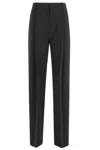 Elisabetta Franchi High-waisted Black Pants With Pleated Design In Black