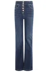Elisabetta Franchi High-waisted Blue Denim Jeans In Blue