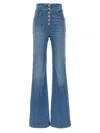 Elisabetta Franchi High-waisted Flared Denim Jeans In Blue