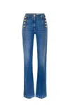 Elisabetta Franchi High-waisted Flared Jeans In Blue