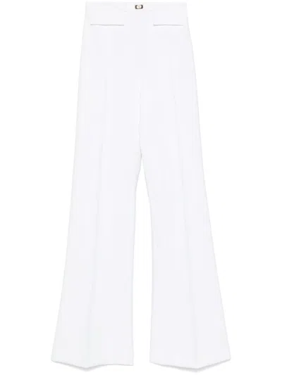 ELISABETTA FRANCHI ELISABETTA FRANCHI HIGH-WAISTED FLARED PANTS WITH GOLD ACCENT