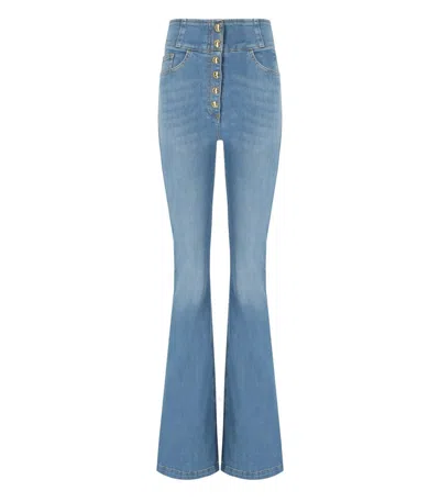ELISABETTA FRANCHI ELISABETTA FRANCHI HIGH WAISTED JEANS WITH BUTTONS