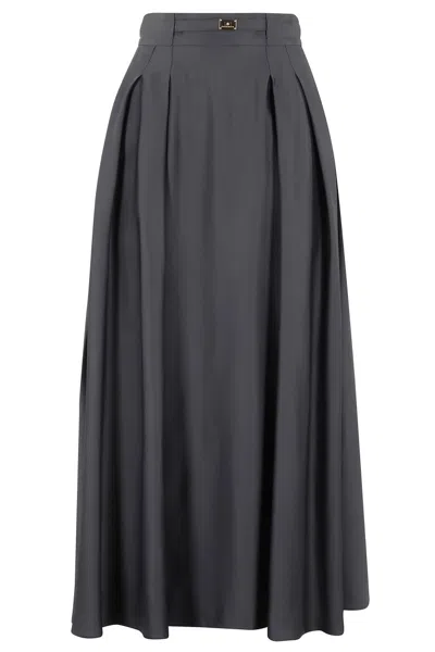 Elisabetta Franchi High-waisted Maxi Skirt In Graphite
