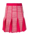 Elisabetta Franchi High-waisted Pleated Skirt In Pink