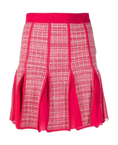 ELISABETTA FRANCHI ELISABETTA FRANCHI TWEED PLEATED MINI SKIRT