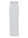 Elisabetta Franchi High-waisted Side-zip Maxi Skirt In Gray