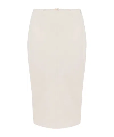 Elisabetta Franchi High-waisted Skirt In White