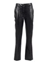 Elisabetta Franchi High-waisted Straight Leg Pants In Black