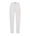 Elisabetta Franchi High-waisted Straight Trousers In White