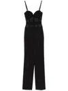 Elisabetta Franchi Black Stretch Jumpsuit In Black