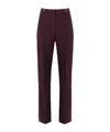 Elisabetta Franchi High-waisted Tailored Trousers In Burgundy