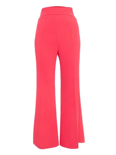 Pre-owned Elisabetta Franchi High Waisted Trousers In Pink