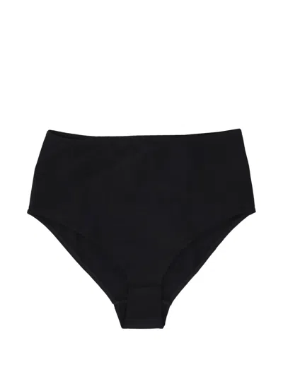 Elisabetta Franchi High Waist Beach Bikini Bottom Slip In Black