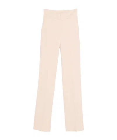 Elisabetta Franchi High-waisted Flared Trousers In Neutral