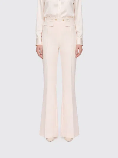 Elisabetta Franchi High-waisted Skinny Stretch-crêpe Trousers In Pink
