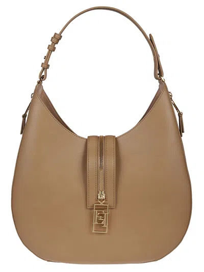 Elisabetta Franchi Hobo Bag In Cammello