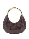 Elisabetta Franchi Hobo Crocodile-effect Jewel-handle Tote Bag In Red