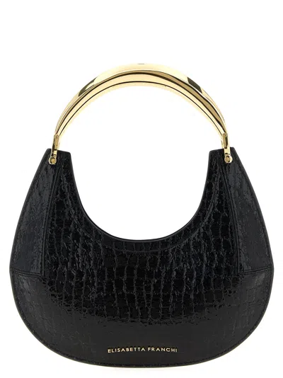 ELISABETTA FRANCHI HOBO SHOULDER BAGS BLACK