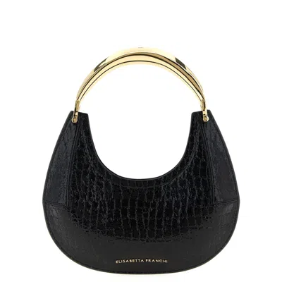 Elisabetta Franchi Hobo Small Shoulder Bag In Black