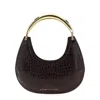 Elisabetta Franchi Hobo Small Shoulder Bag In Brown