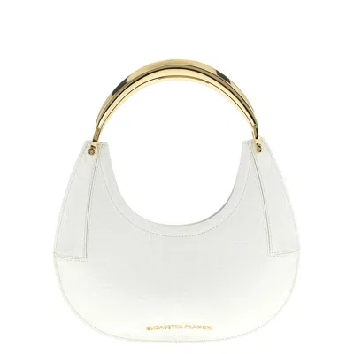 Elisabetta Franchi Hobo Small Shoulder Bag In White