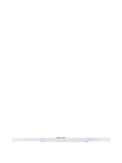 Elisabetta Franchi Hook Logo Belt In White