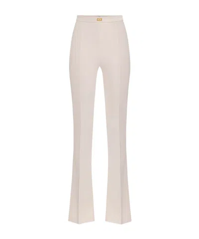 Elisabetta Franchi Horn Casual Pants In Brown