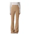 Elisabetta Franchi Horse-collar Button-button Wide-leg Pants In Brown