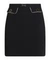 Elisabetta Franchi Horse-collar Button-down Skirt In Black