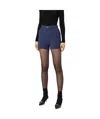 Elisabetta Franchi Horse-collar Button-down Stretch Crepe Shorts In Black