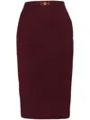 Elisabetta Franchi Skirt With Logo In Rot