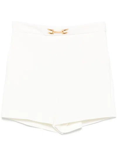 Elisabetta Franchi Horsebit-detail Shorts In White