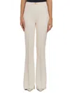 ELISABETTA FRANCHI ELISABETTA FRANCHI HORSEBIT STRETCH CREPE PALAZZO TROUSERS