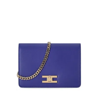 Elisabetta Franchi Indigo Blue Crossbody Bag
