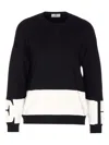 Elisabetta Franchi Inlaid Logos Colour-block Crewneck Sweater