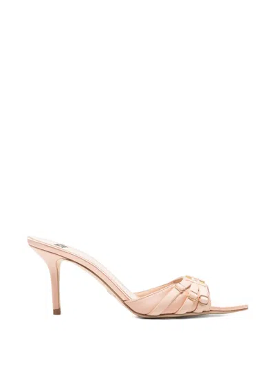 Elisabetta Franchi Interwoven Buckle Sandals In Multi