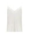 Elisabetta Franchi Ivory Beaded Top In Ivory
