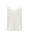 Elisabetta Franchi Ivory Beaded Top In Ivory