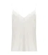 Elisabetta Franchi Ivory Beaded Top In Gray