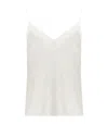 Elisabetta Franchi Ivory Beaded Top In Neutrals