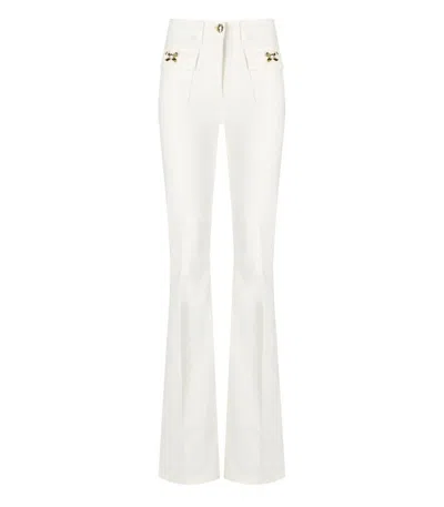 Elisabetta Franchi Ivory Cotton Jeans