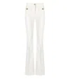Elisabetta Franchi Ivory Cotton Jeans In Multi